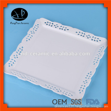 Personalized printing decorative ceramic plate,square plate